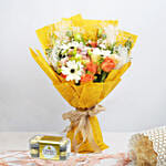 Glamorous Blooms Bouquet with Ferrero Rocher