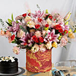 Magnificent Blooms Box and Cake Bundle