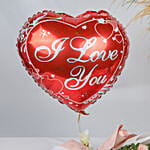 Titanic Rose Chamomile Bouquet With I Love You Balloon For Love