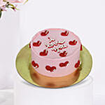 Valentines Pink Spray Roses N Cake Combo