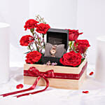 Valentines Flowers and Gift Combo For her