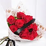12 Red Roses Valentines Bouquet