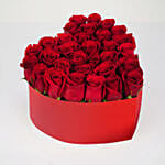 Red Rose In Heart Shape Box