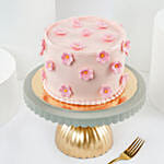 Pink Flowers Celebration Cake Strawberry