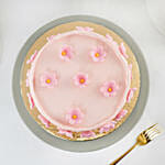 Pink Flowers Celebration Cake Strawberry