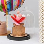 Birthday Cake and Balloon with Flower Dome