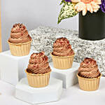 Mini Black Box of Flowers and Cupcakes