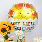 Sunflowers Shadow Get Well Soon Basket
