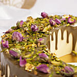 Chocolate Pistachio Crescent Shape Cake 8 Inches