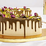 Chocolate Pistachio Crescent Shape Cake 8 Inches