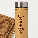 Personalised Diary Pen and Bottle Set