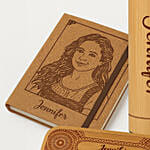 Personalised Diary Pen and Bottle Set