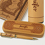 Personalised Diary Pen and Bottle Set