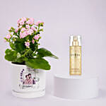 Mothers Day Personalised Plant Pot and Guess Body Mist Bundle