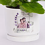 Personalised Photo Printed Pot Kalanchoe Plant For Mothers Day