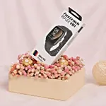 Smart Watch with Rocher and baby's Breath Arrangement