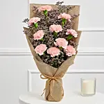 Lovely Pink Carnations Bouquet for mom