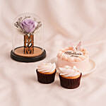 Mothers Day Forever Rose and Bento Cake Combo