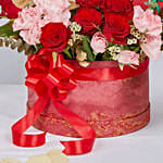 Flowers Teddy and Chocolate Box