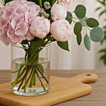 Serene Mixed Flowers Cylindrical Vase