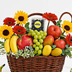 Exotic Fruits White Basket