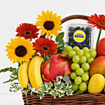 Exotic Fruits White Basket