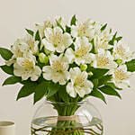 White Peruvian lily Arrangement