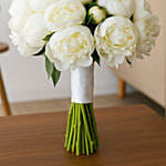 20 White Peonies Bouquet