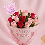 Mothers Love Rose Bouquet with Cake