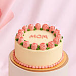Mothers Love Carnations Bouquet and Mama Cake Bundle