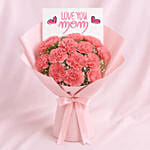 Mothers Love Pink Carnations Bouquet