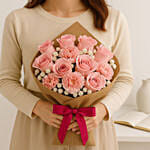 Pink Blush Roses and Carnations