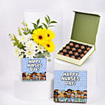 Nurses Day Flower Vase and Truffles