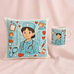 Personalise Your Ghibli Nurses Day Mug and Cushion