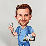 Personalised Nurse Caricature for Him