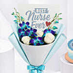 Nurses Day Special Bouquet and Red Velvet Cake Bundle