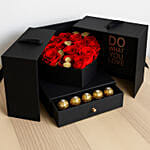 Luxurious Roses and Chocolate Box
