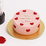 Forever Rose & teddy Dome with Cake