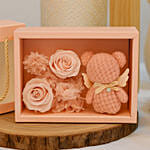 Soap Flowes Desingner Pink Box