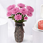 520 Day Mini Red Velvet Cake and Flowers
