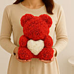 Cuddles Artificial Red Roses teddy