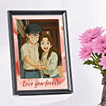Love You Forever Ghibli Style Frame and Flower Bundle