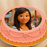 Fairytale Cartoon Style 520 Day Chocolate Photo Cake