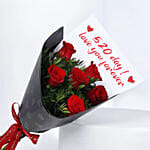 Red Roses Flower Bouquet for 520 Day