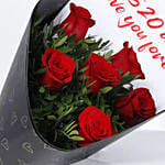 Red Roses Flower Bouquet for 520 Day
