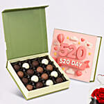 Forever Rose and 520 Day Choco Truffle Box