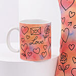Valentines Printed Love Cushion & Mug