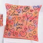 Valentines Printed Love Cushion & Mug