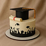 Celebratory Graduation Hat Red Velvet Cake