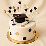 To The Stars Graduation Red Velvet Cake
